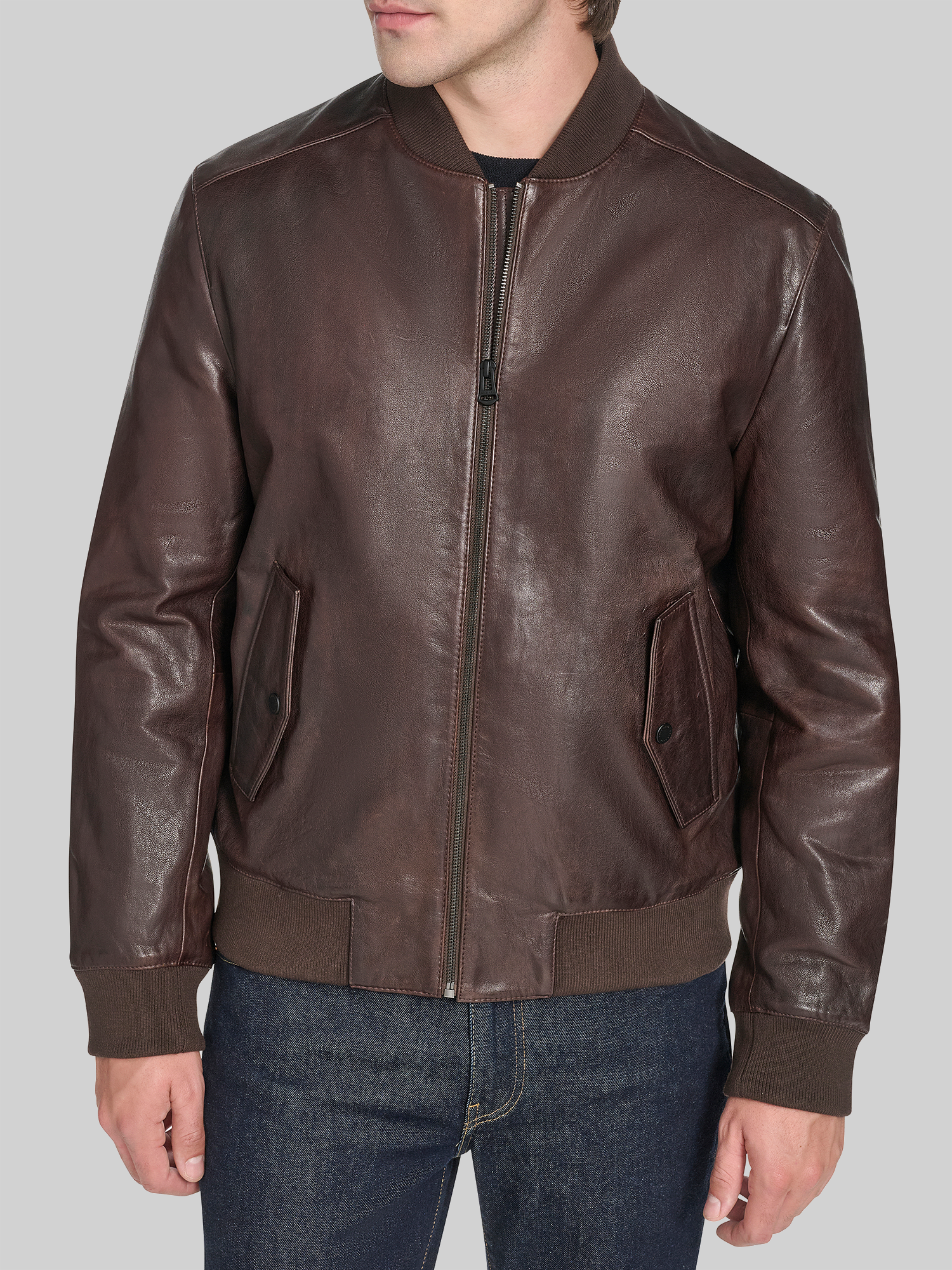 Leather Bomber Jacket