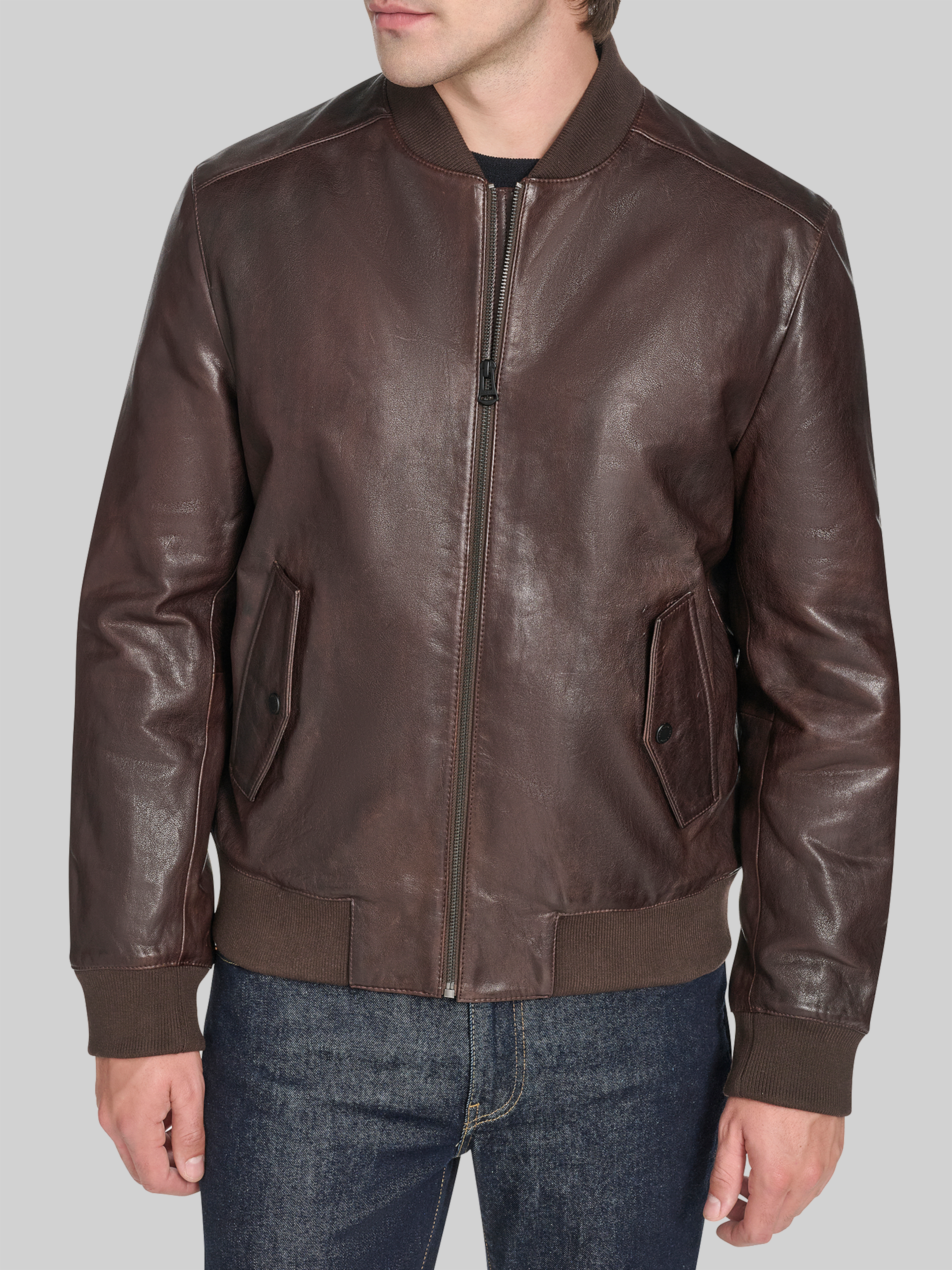 Leather Bomber Jacket