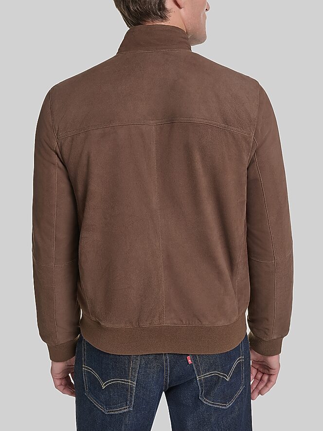 Cole Haan Suede Bomber Jacket