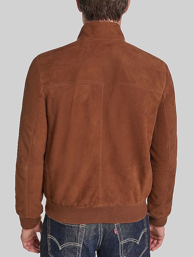 Cole Haan Suede Bomber Jacket