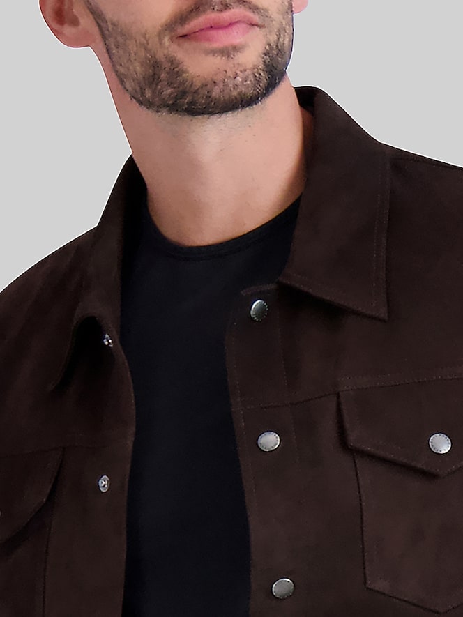 Cole Haan Trucker Suede Jacket