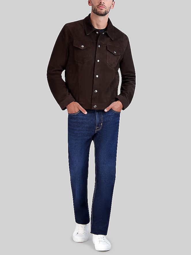 Cole Haan Trucker Suede Jacket