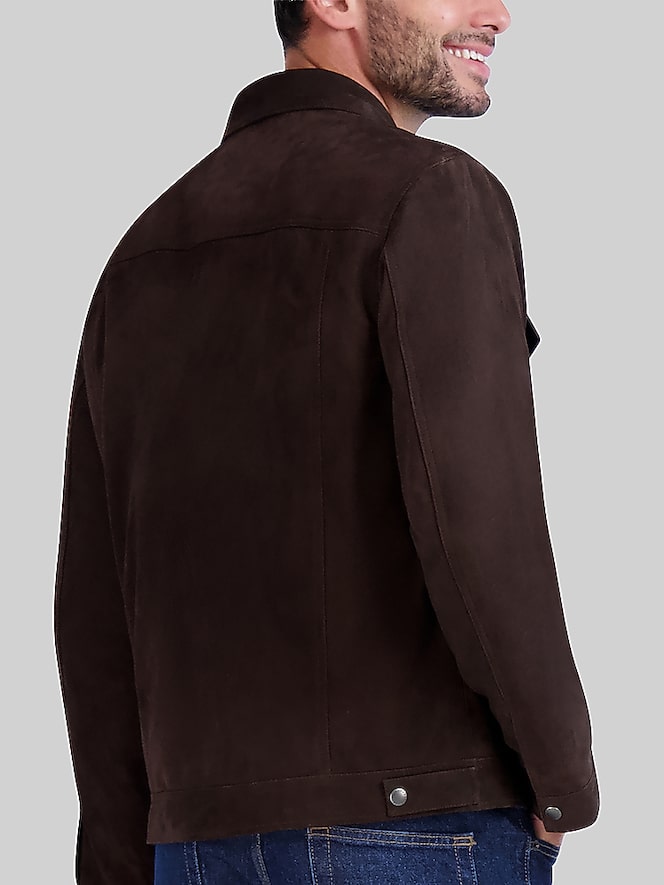 Cole Haan Trucker Suede Jacket