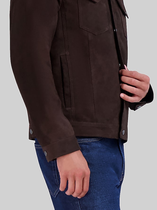 Cole Haan Trucker Suede Jacket