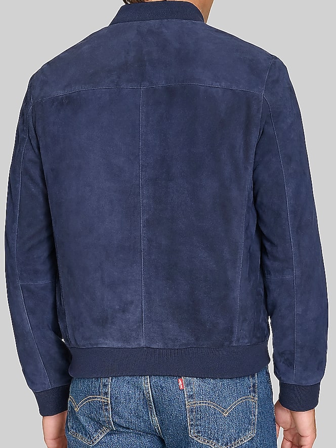 Cole Haan Zip Front Suede Jacket