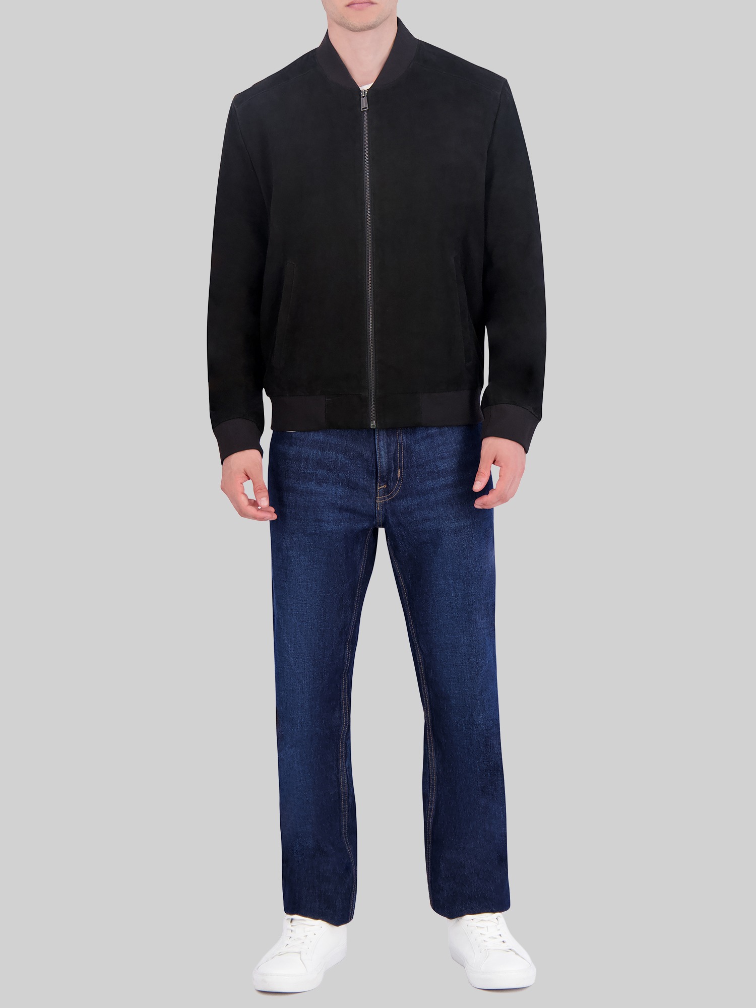 Zip Front Suede Jacket