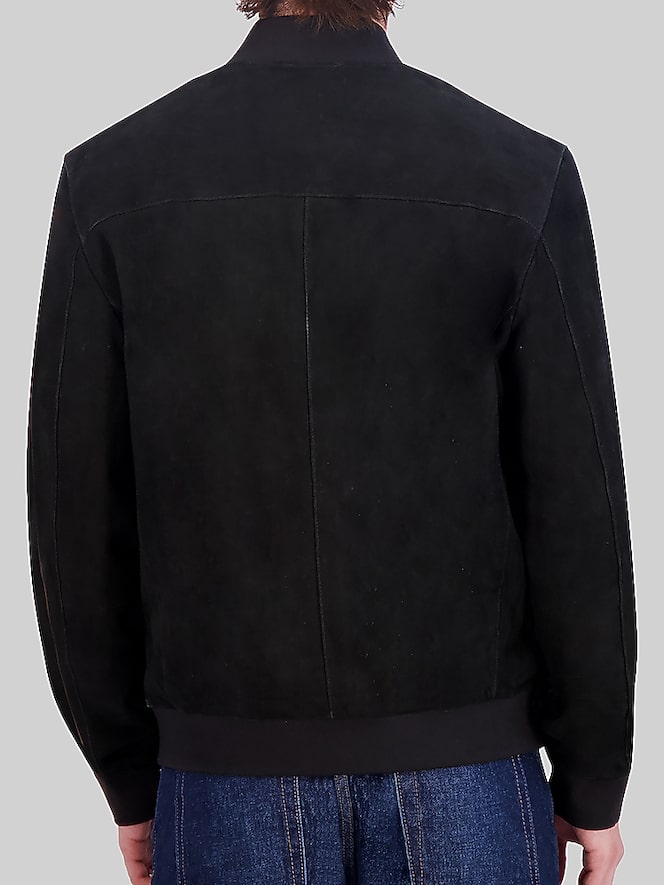 Cole Haan Zip Front Suede Jacket