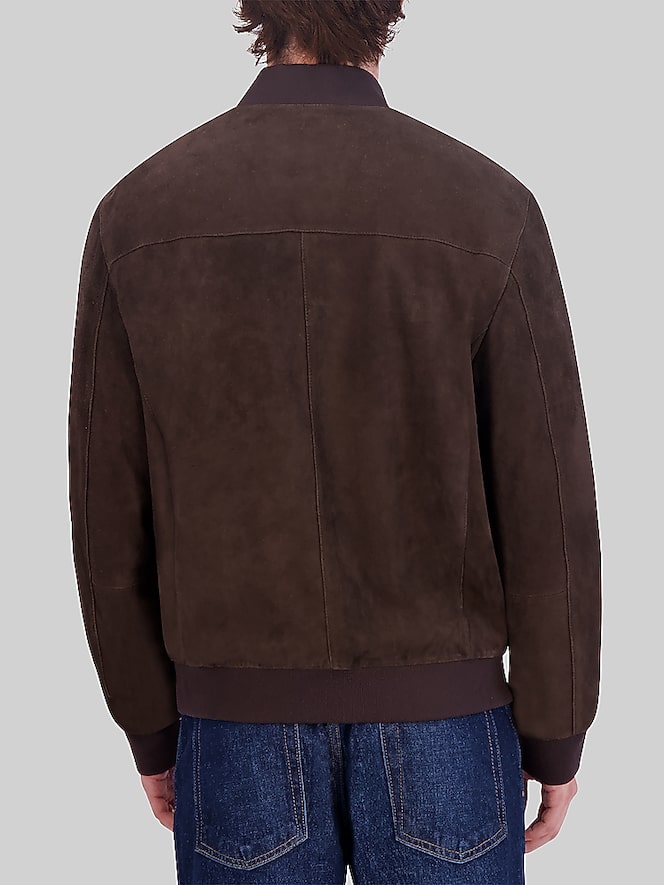 Cole Haan Zip Front Suede Jacket, Dark Chocolate - Image 4 of 5