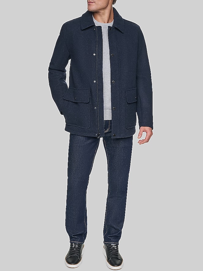 Cole Haan Stretch Wool Shirt Jacket