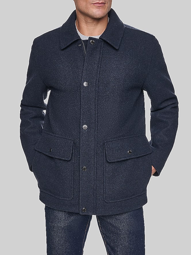 Cole Haan Stretch Wool Shirt Jacket