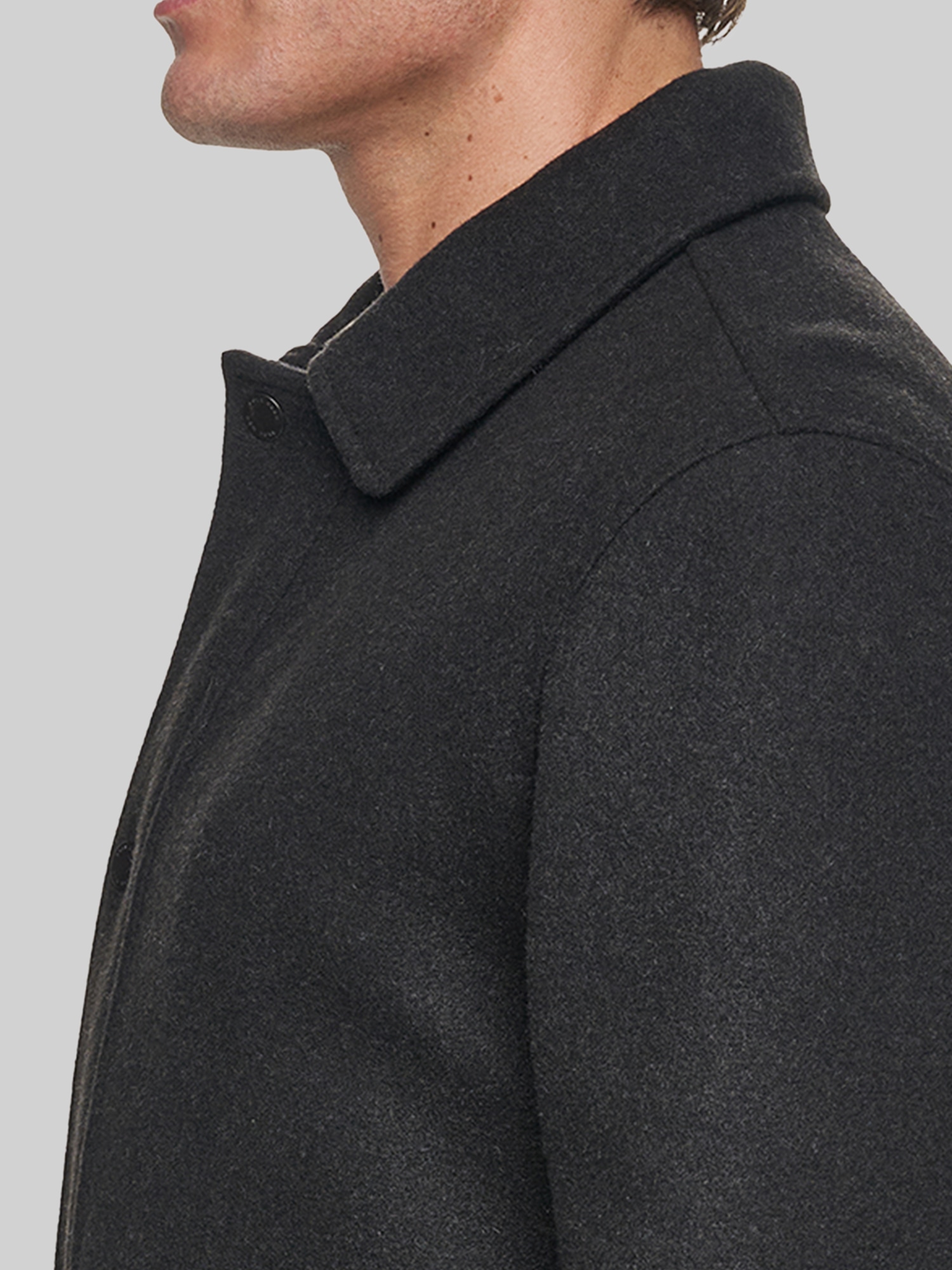 Stretch Wool Shirt Jacket