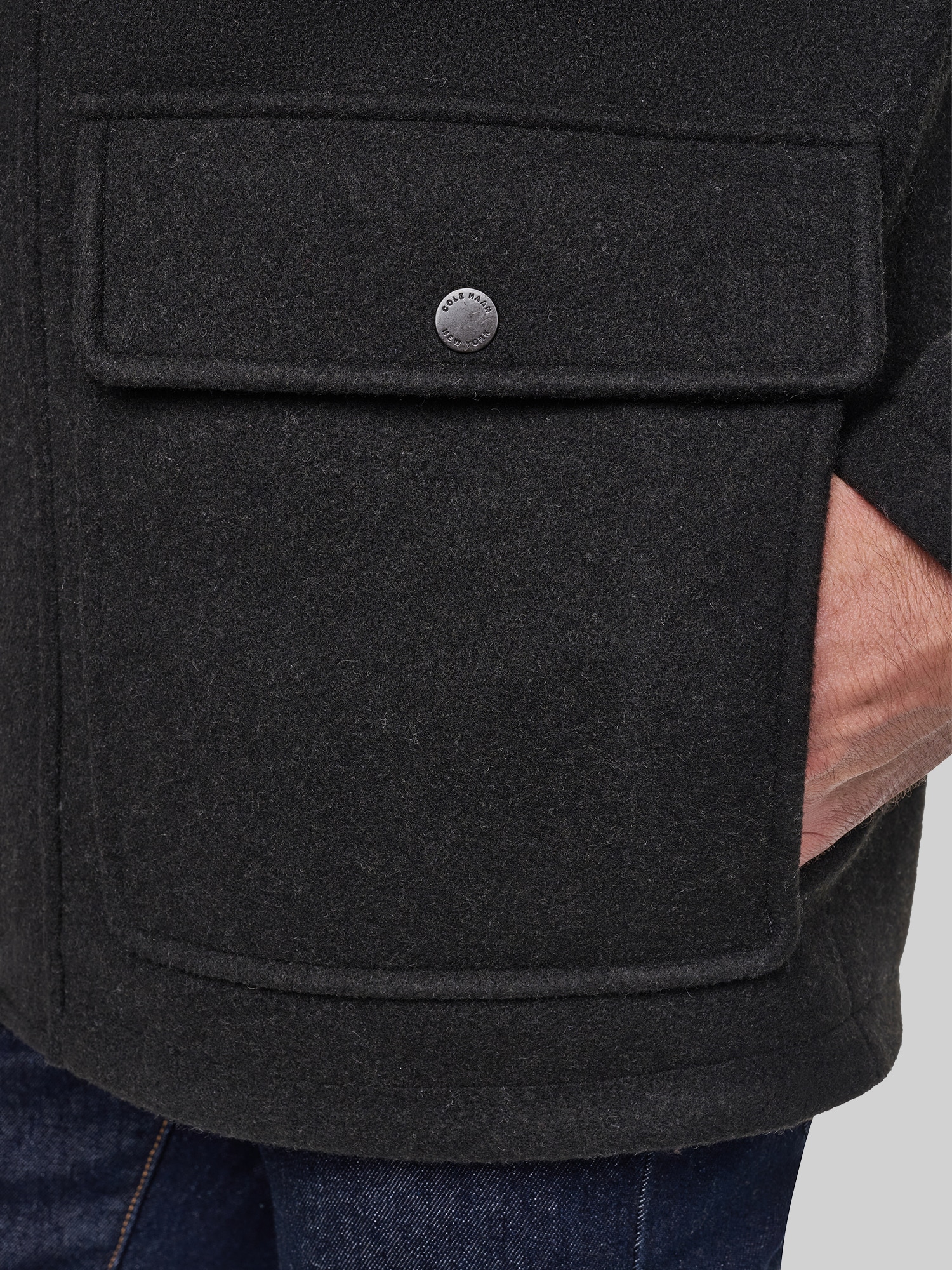 Stretch Wool Shirt Jacket