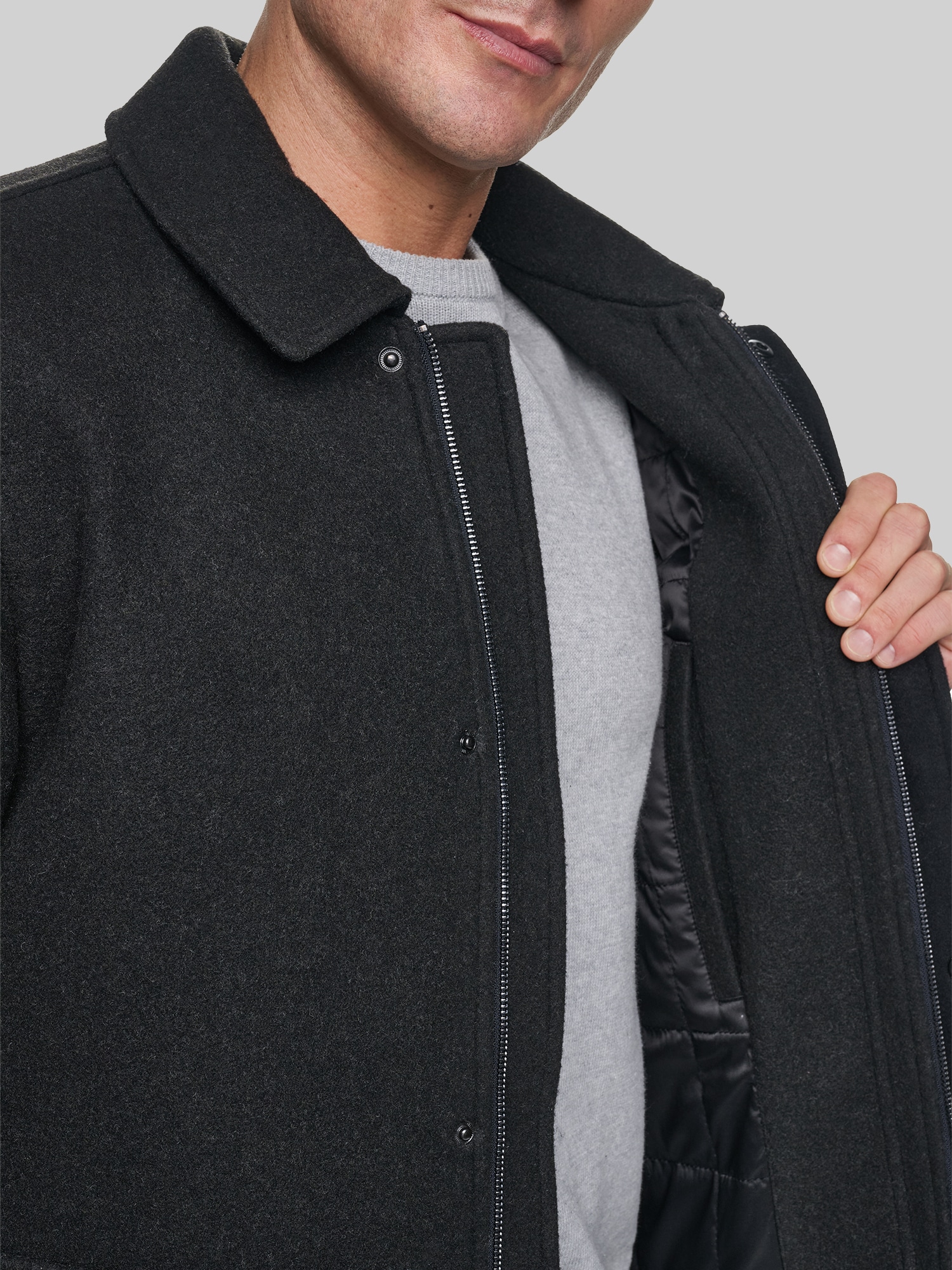 Stretch Wool Shirt Jacket