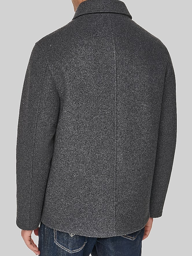 Cole Haan Stretch Wool Shirt Jacket, Charcoal - Image 4 of 7