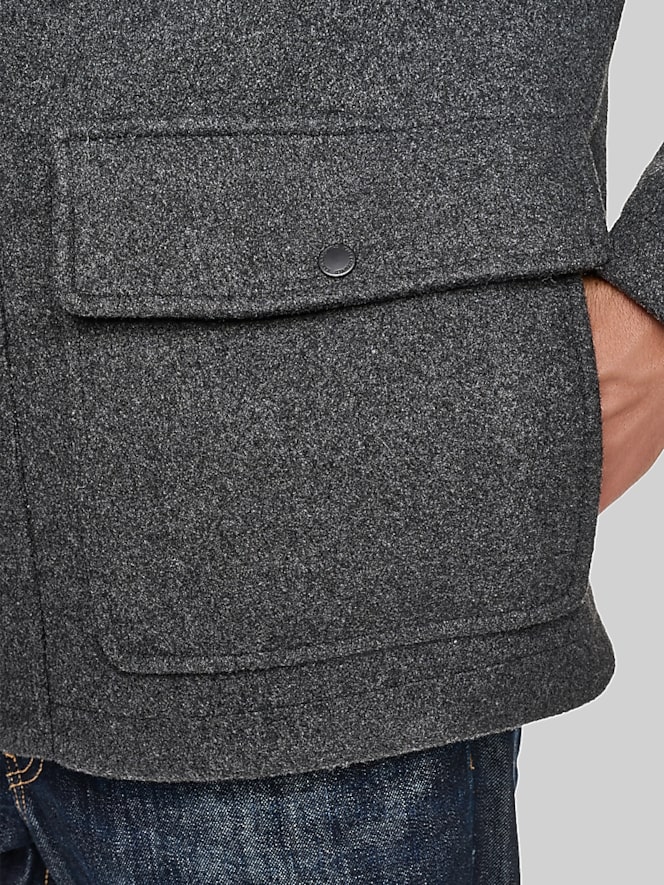 Cole Haan Stretch Wool Shirt Jacket, Charcoal - Image 5 of 7