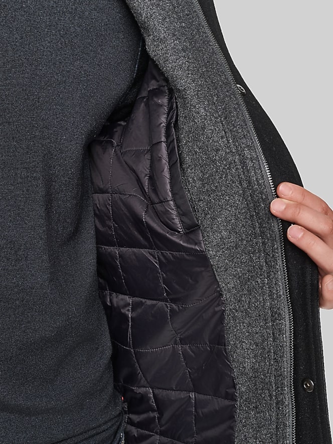 Cole Haan Stretch Wool Shirt Jacket, Charcoal - Image 6 of 7