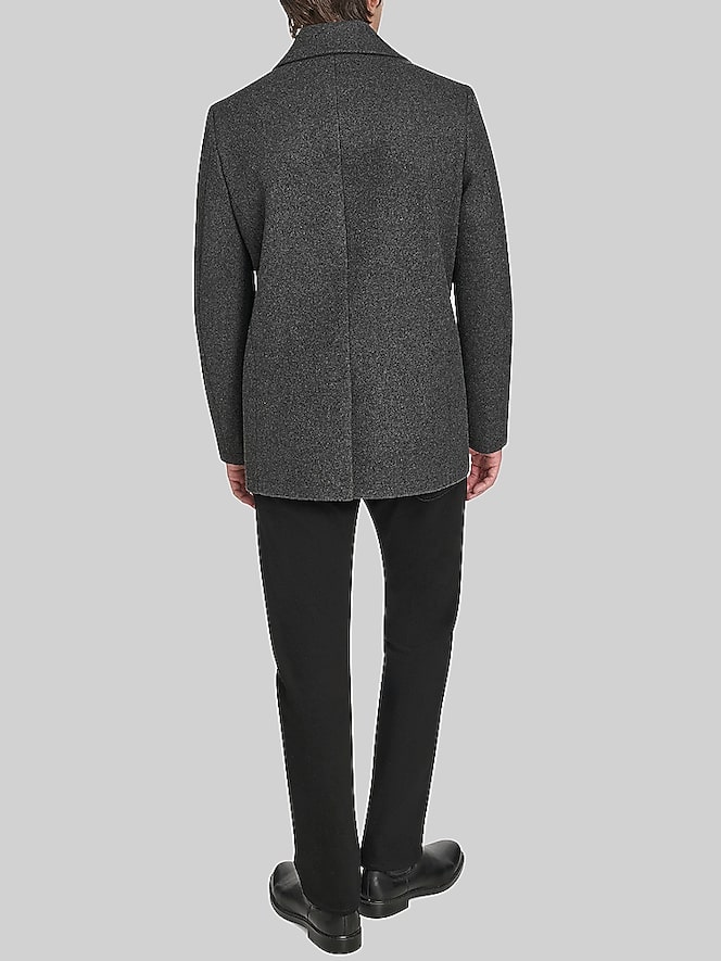 Cole Haan Regular Fit Stretch Wool Peacoat