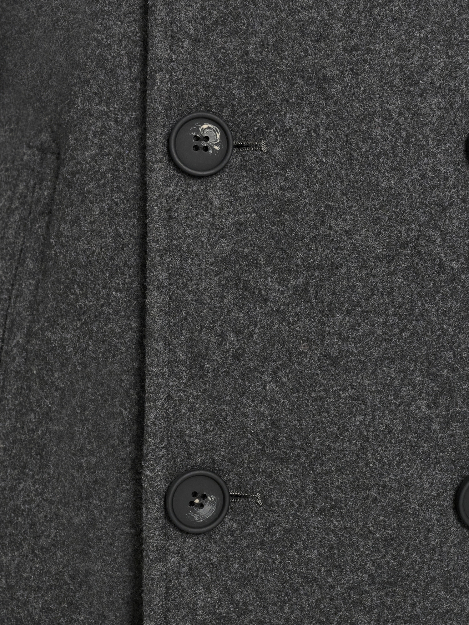 Regular Fit Stretch Wool Peacoat