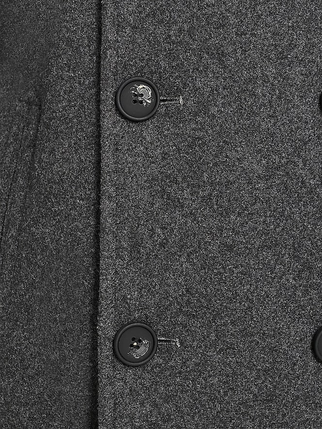 Cole Haan Regular Fit Stretch Wool Peacoat