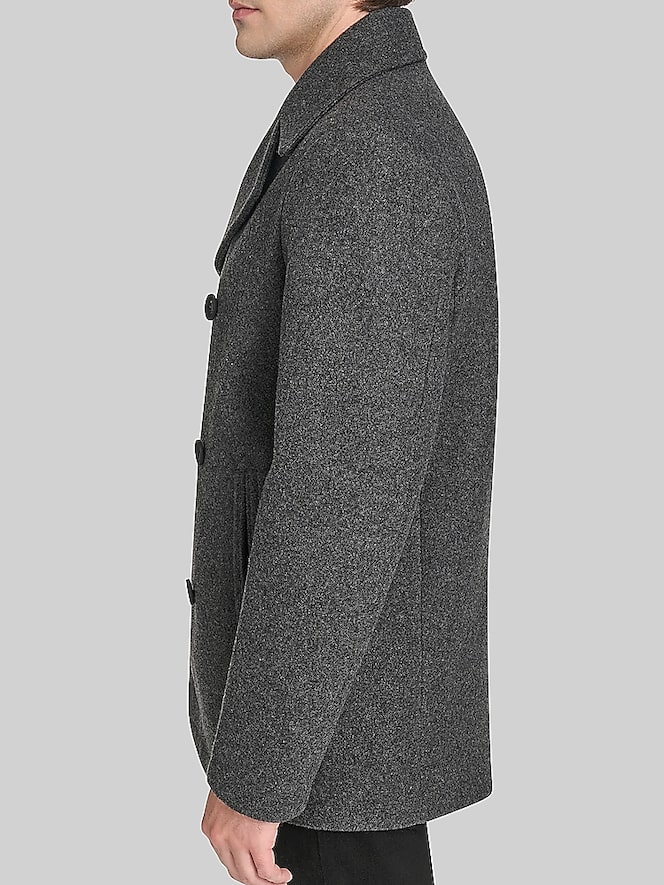 Cole Haan Regular Fit Stretch Wool Peacoat