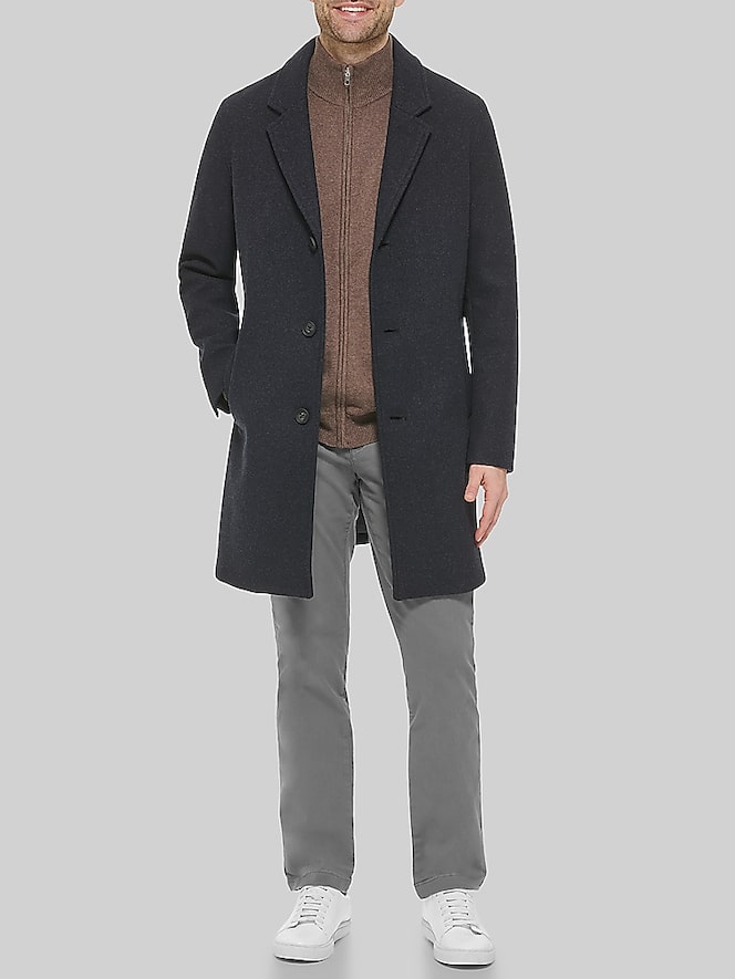 Cole Haan Stretch Wool Blend Top Coat