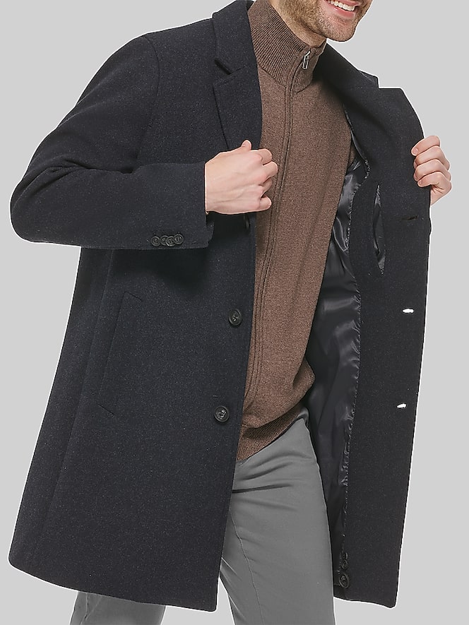 Cole Haan Stretch Wool Blend Top Coat