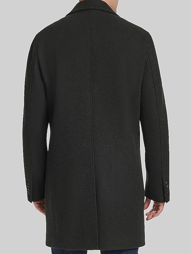 Cole Haan Stretch Wool Blend Top Coat, Black - Image 4 of 6