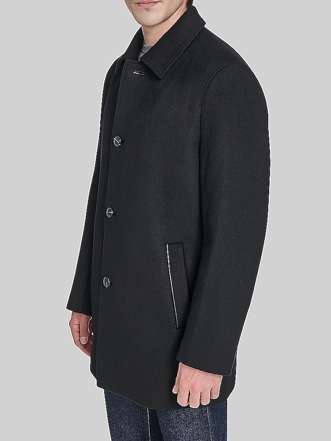Cole Haan Wool Blend Top Coat, Black - Image 2 of 6