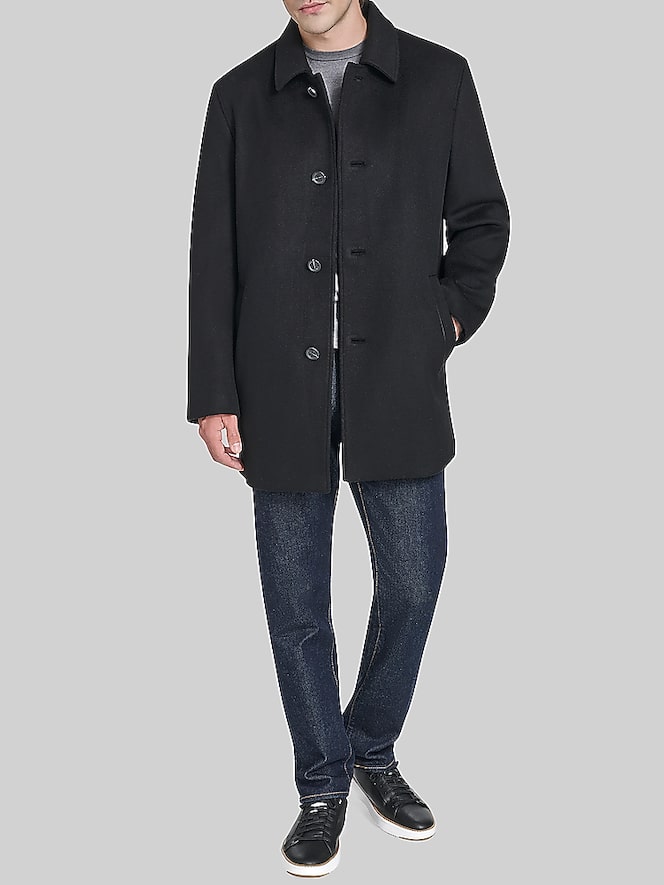 Cole Haan Wool Blend Top Coat, Black - Image 3 of 6