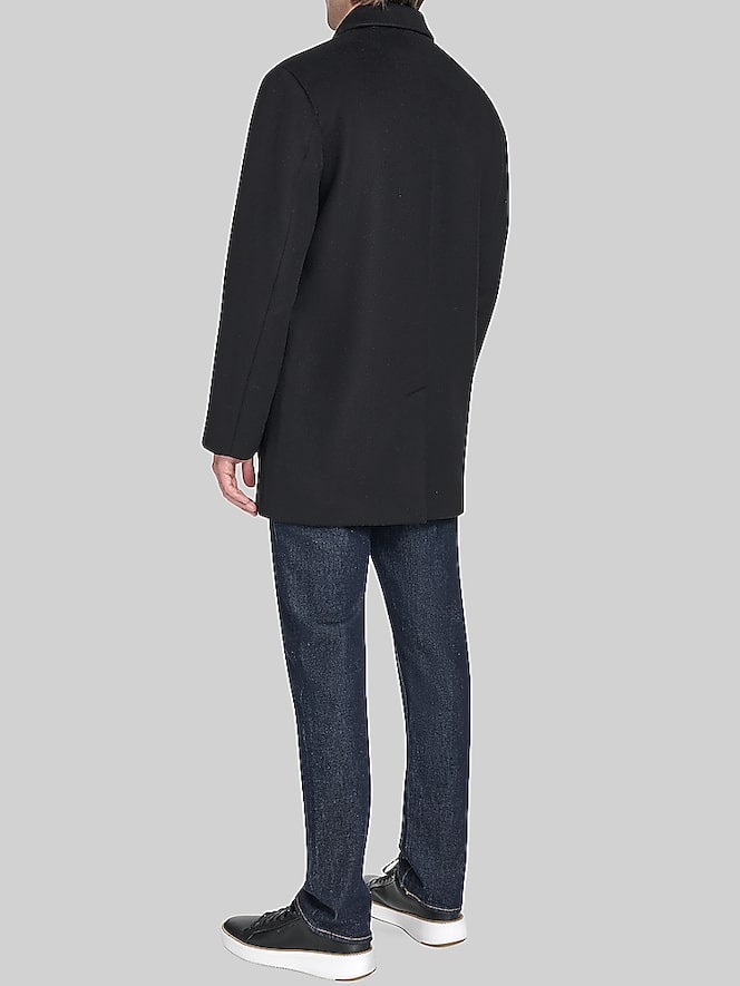 Cole Haan Wool Blend Top Coat, Black - Image 4 of 6