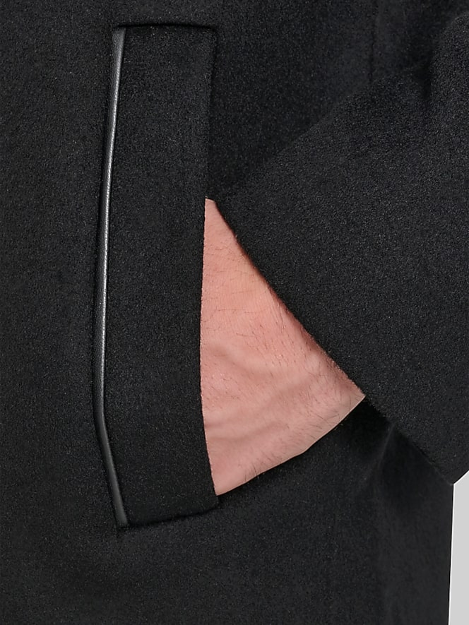 Cole Haan Wool Blend Top Coat, Black - Image 5 of 6