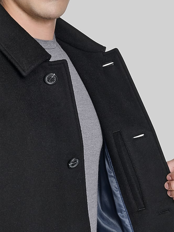 Cole Haan Wool Blend Top Coat, Black - Image 6 of 6