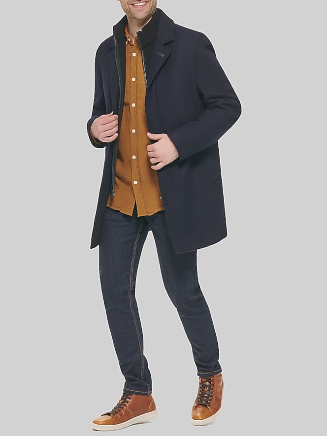 Cole Haan Pressed Melton Wool Topper