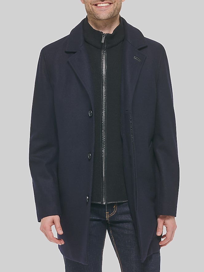Cole Haan Pressed Melton Wool Topper