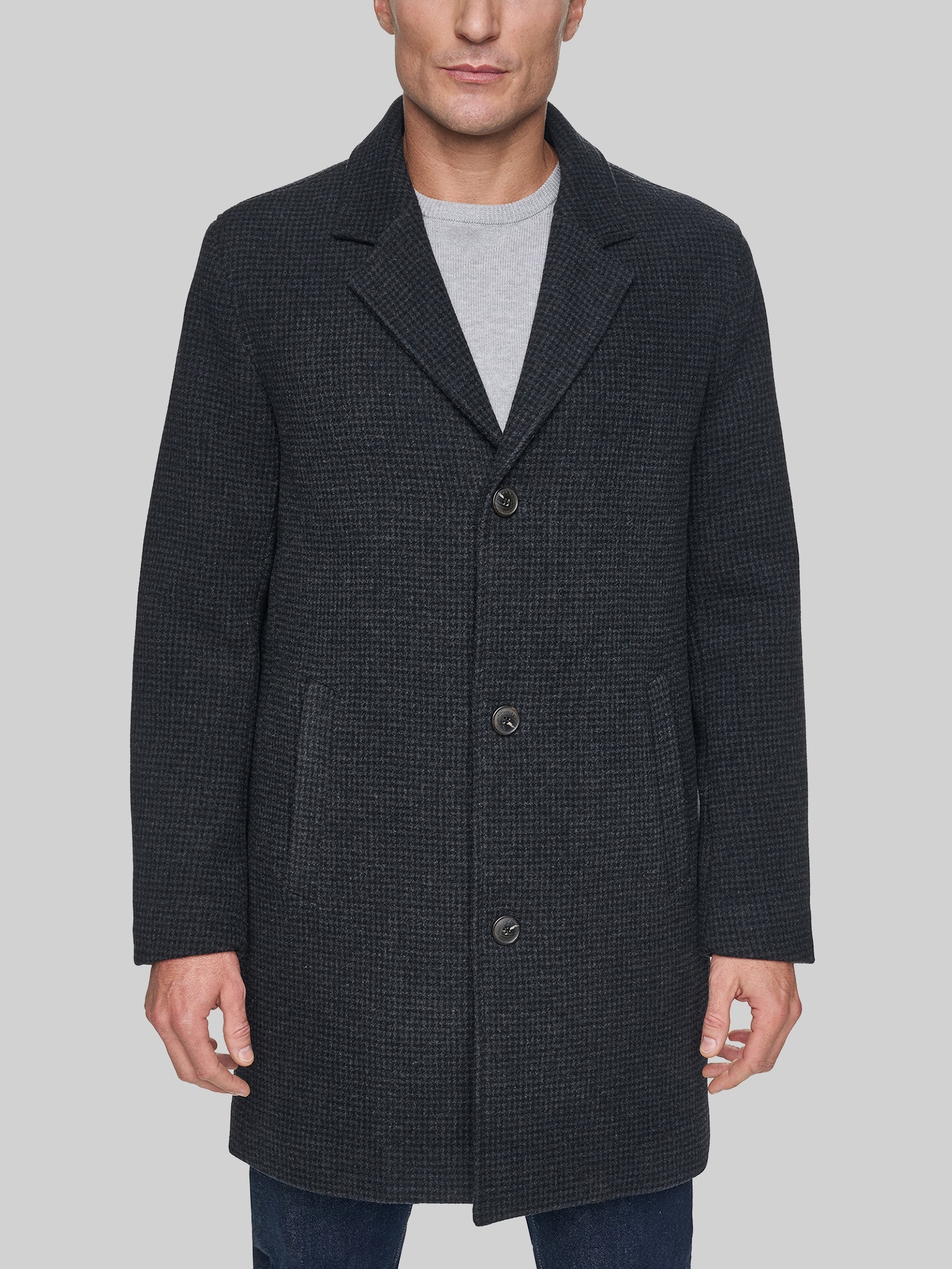 Heritage Plaid Wool Blend Top Coat