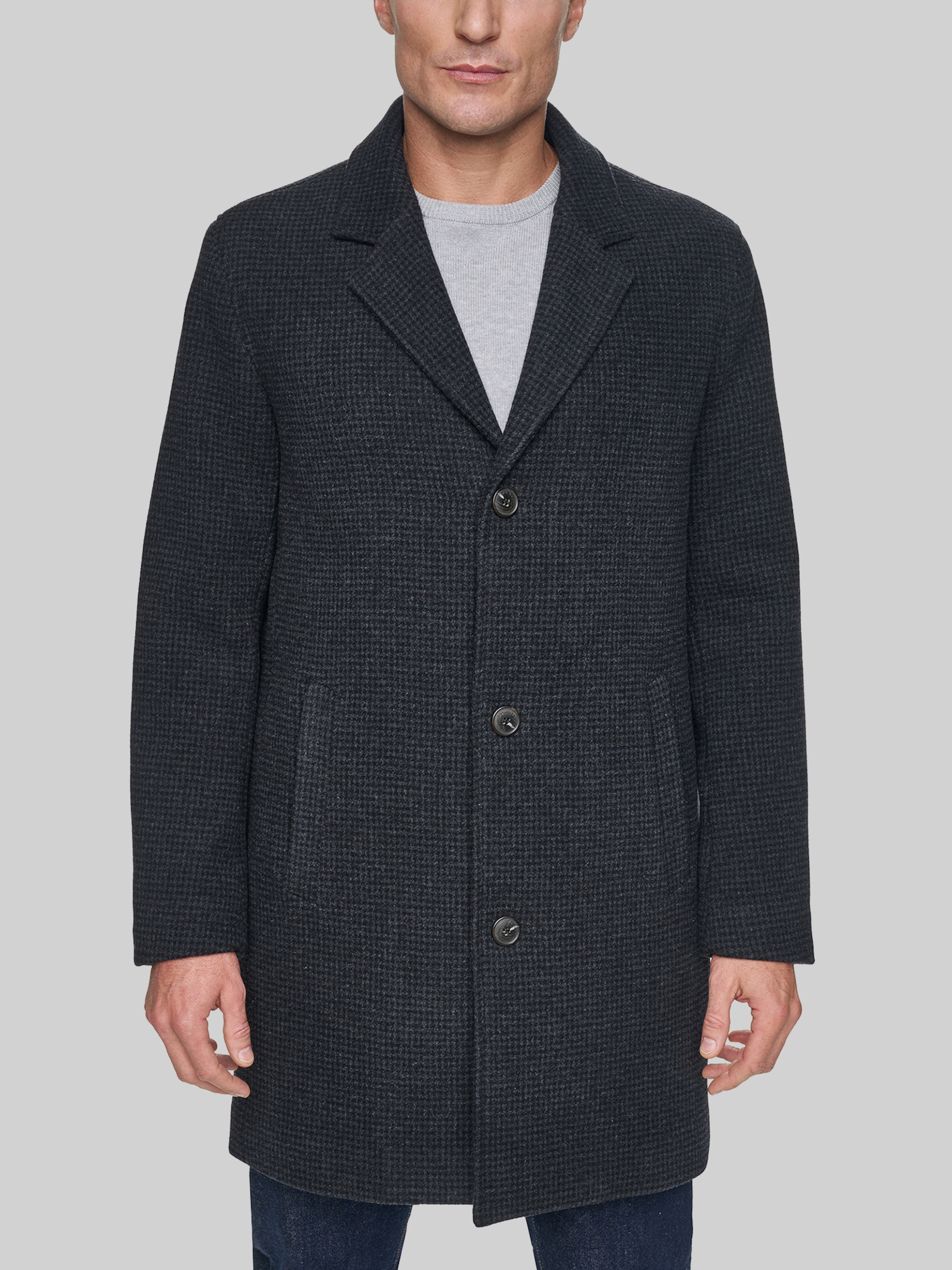 Heritage Plaid Wool Blend Top Coat
