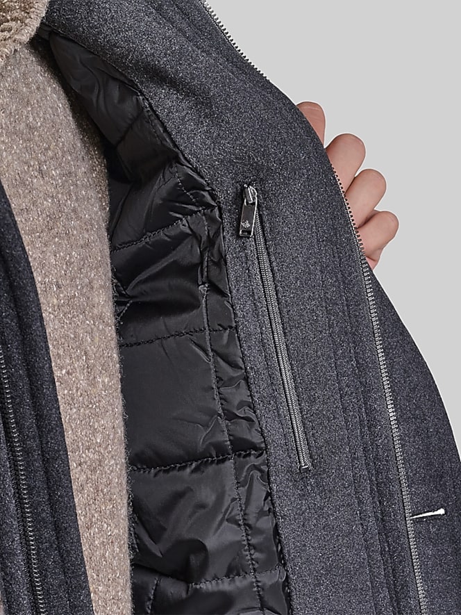 Dockers Weston Wool Blend Coat With Scarf