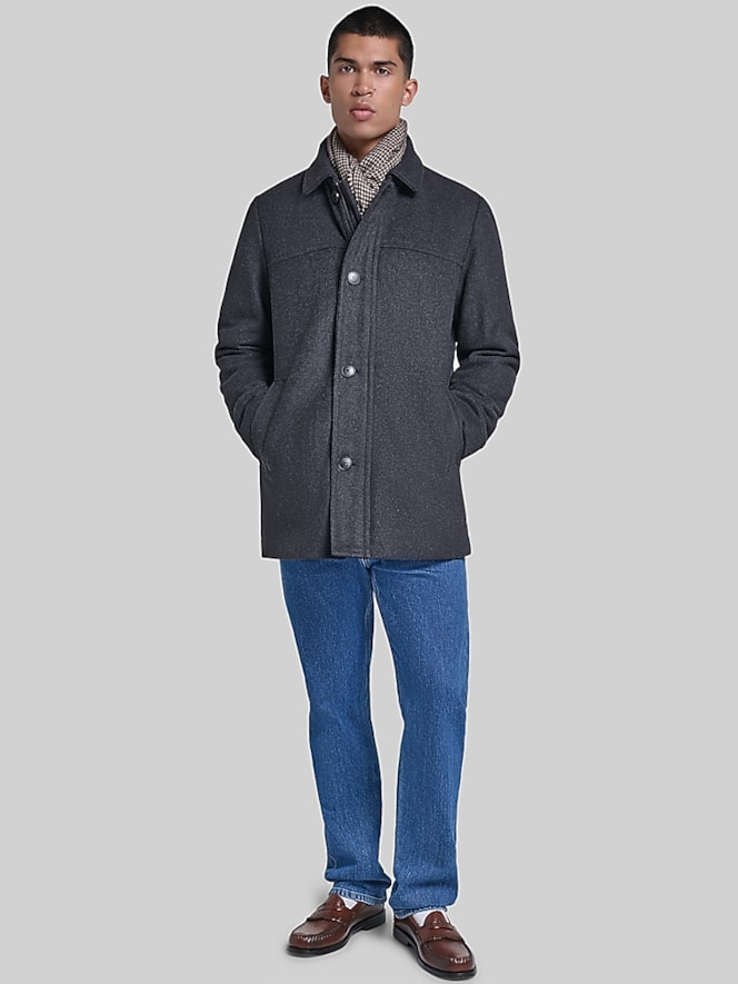 Dockers Weston Wool Blend Coat With Scarf