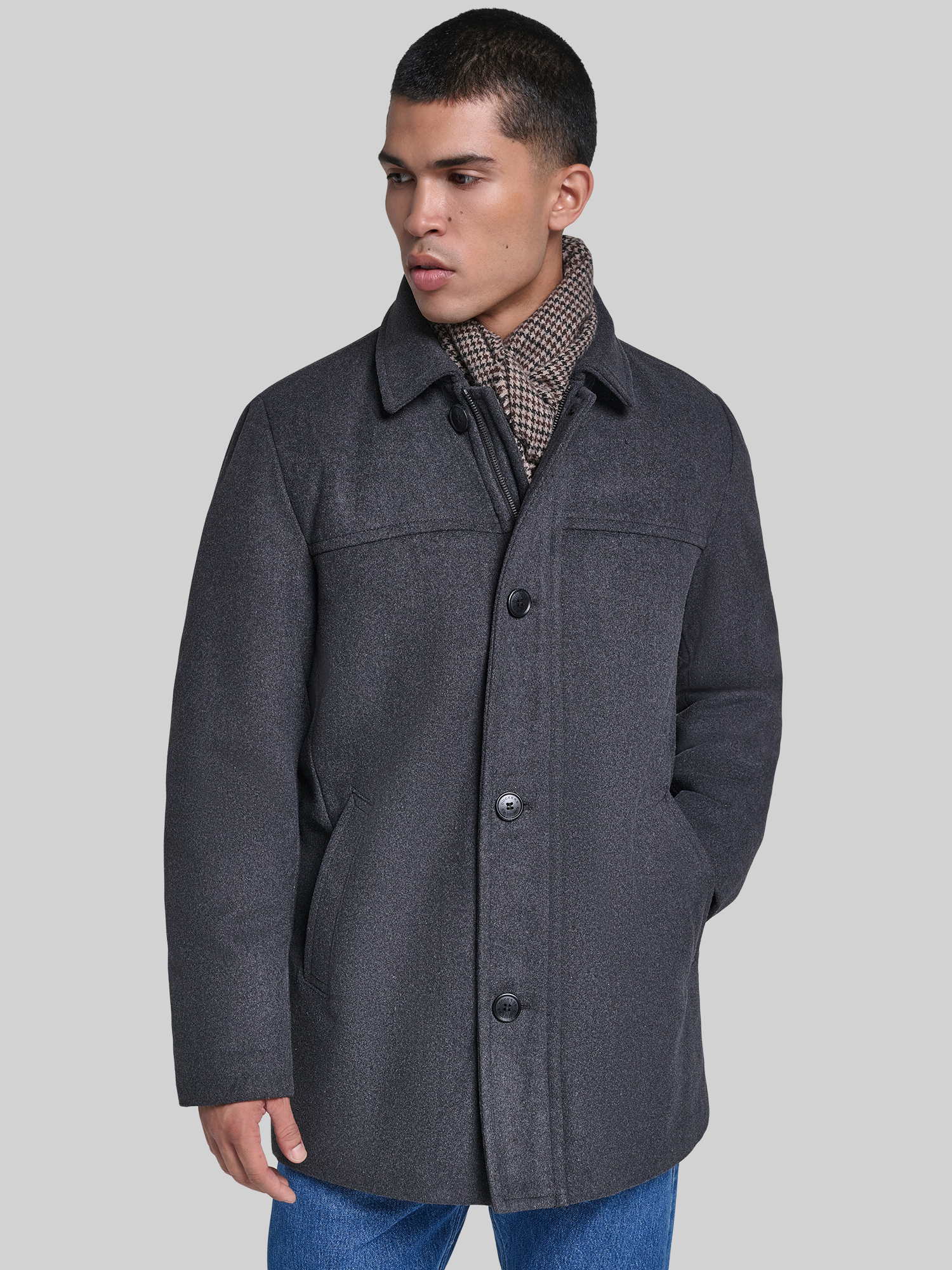 Weston Wool Blend Coat With Scarf