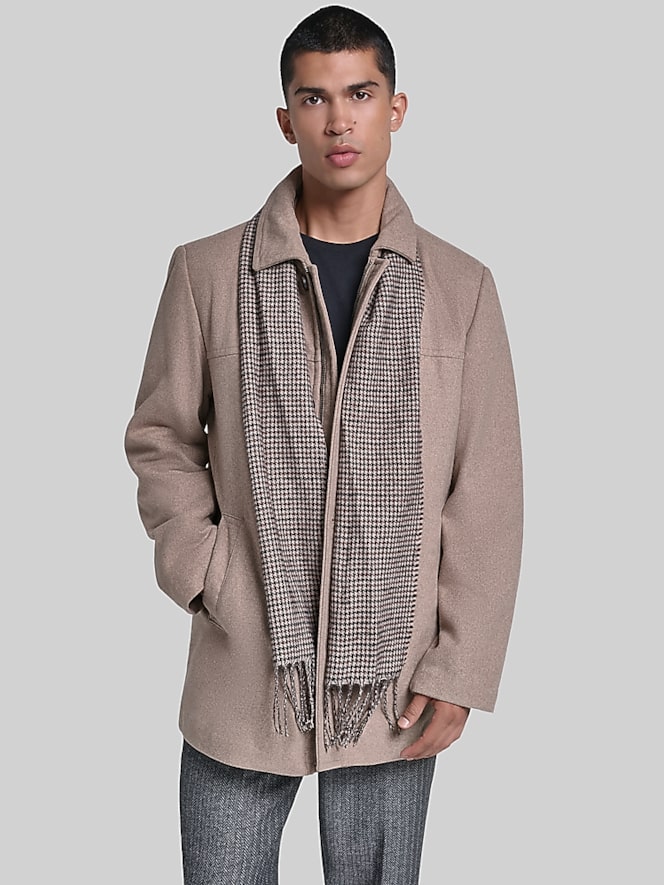Dockers Weston Wool Blend Coat With Scarf