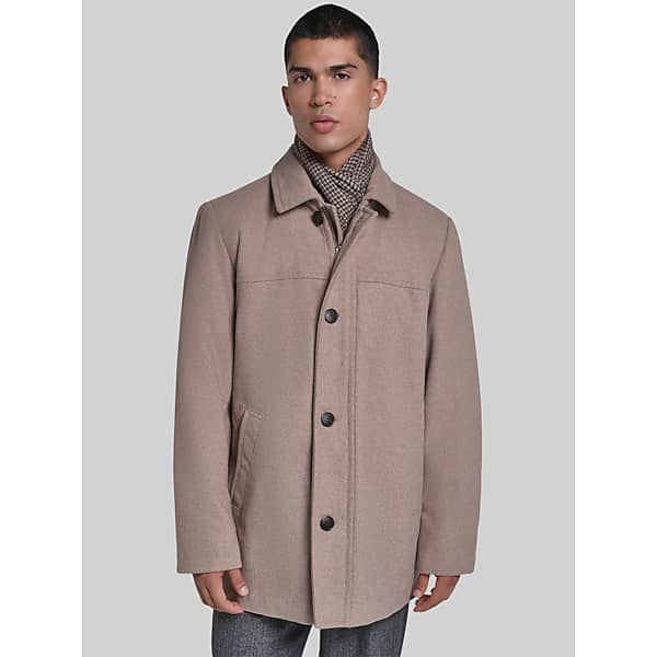 Dockers Men's Weston Wool Blend Coat With Scarf Sand - Size: Small