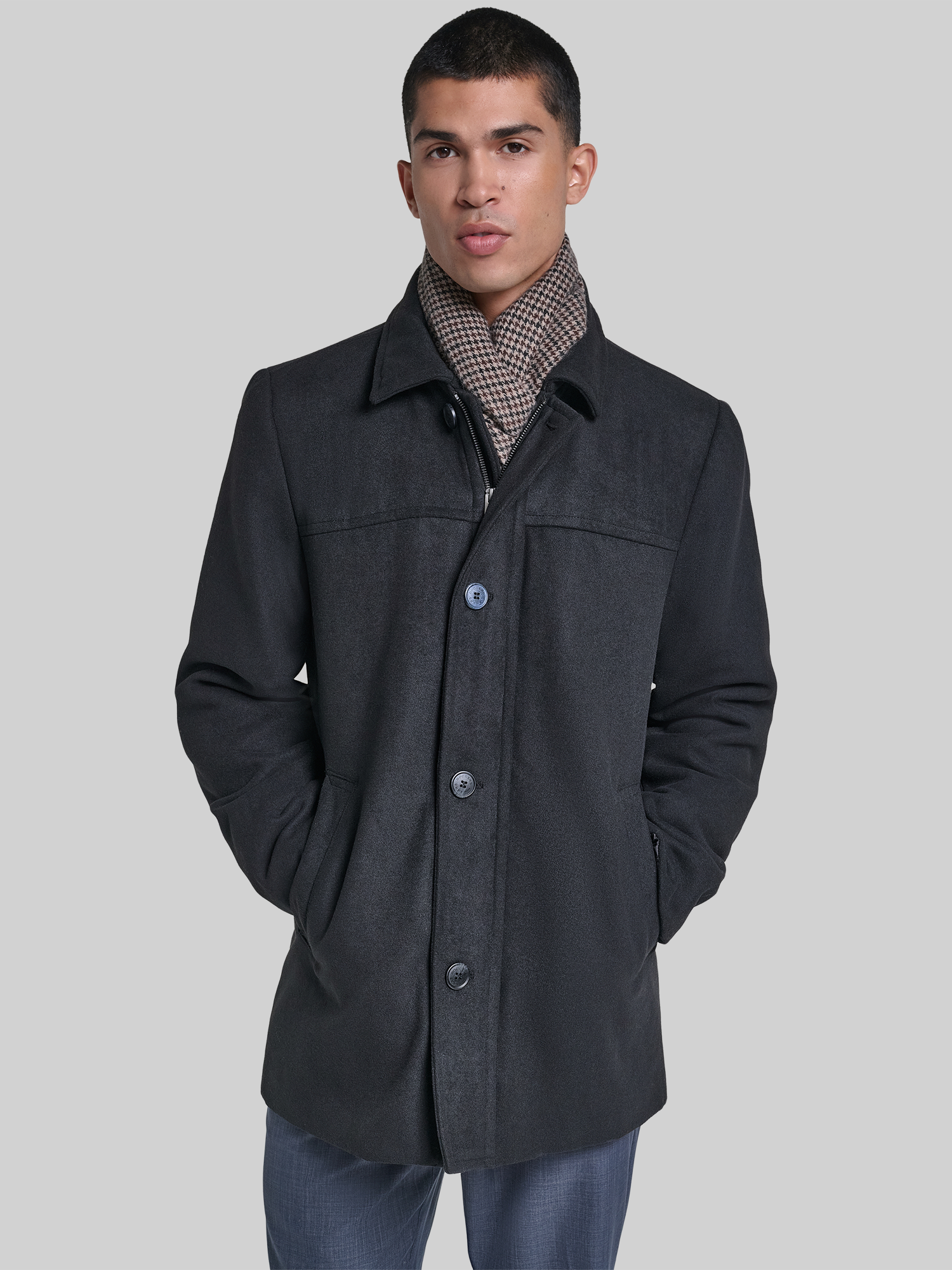 Weston Wool Blend Coat With Scarf
