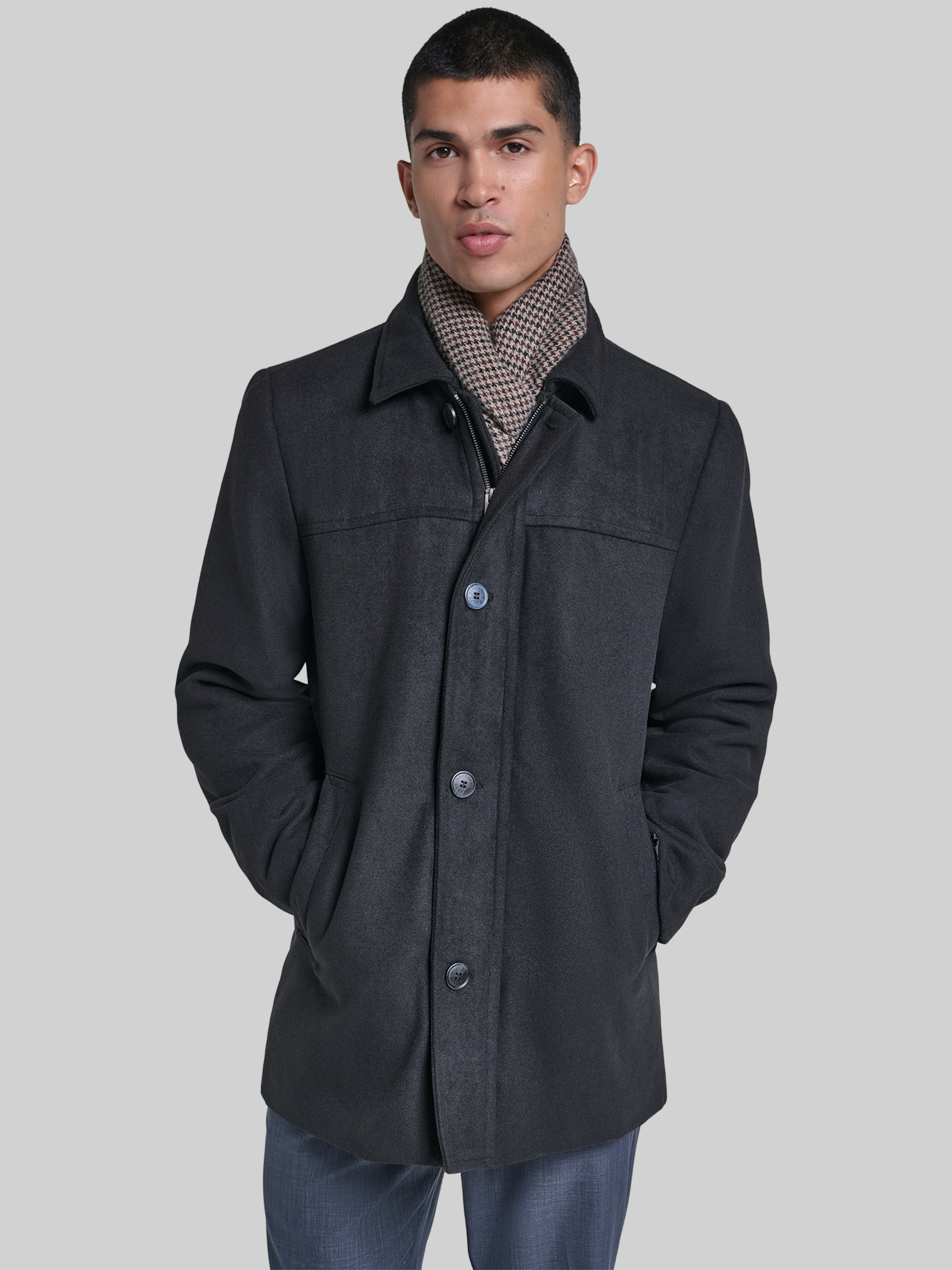 Weston Wool Blend Coat With Scarf