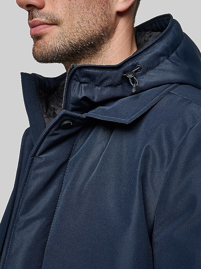 Andrew Marc Classic Mackintosh Raincoat with Bib