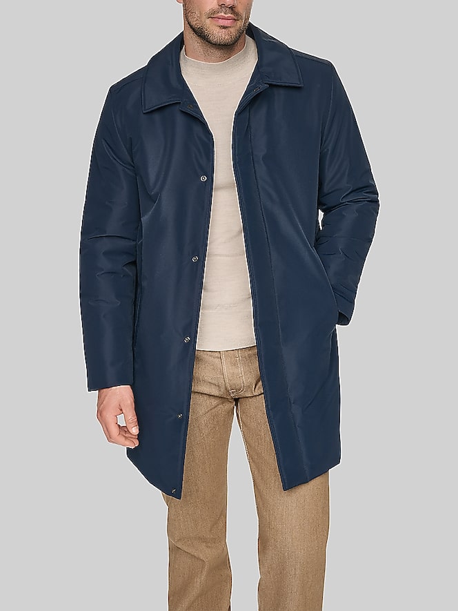 Andrew Marc Classic Mackintosh Raincoat with Bib