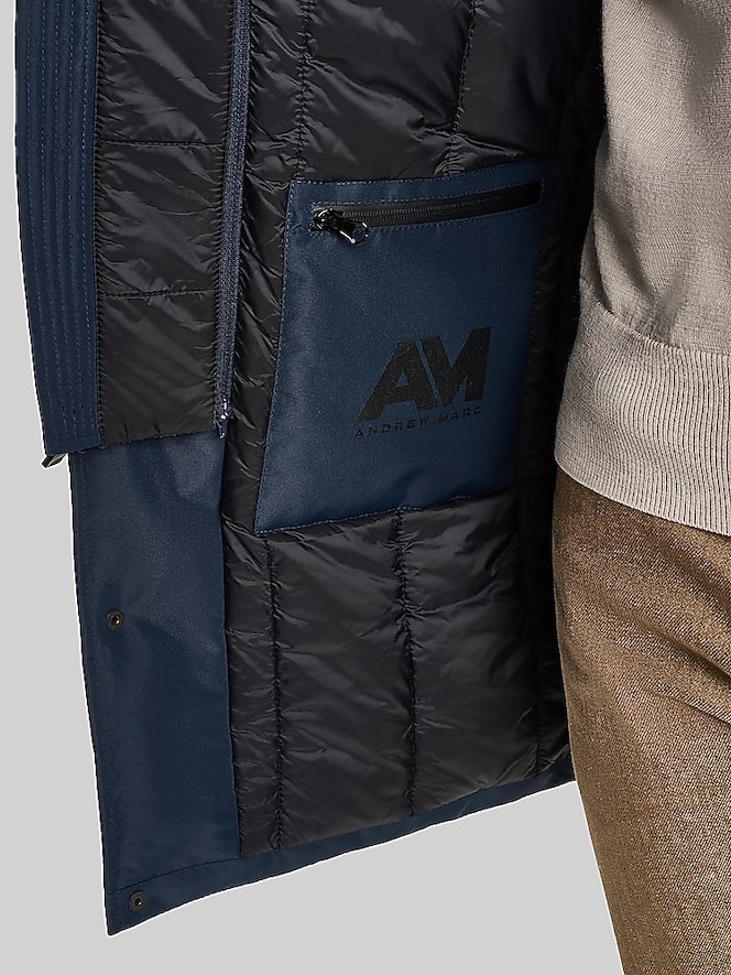 Andrew Marc Classic Mackintosh Raincoat with Bib