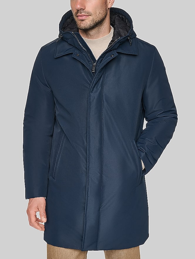 Andrew Marc Classic Mackintosh Raincoat with Bib