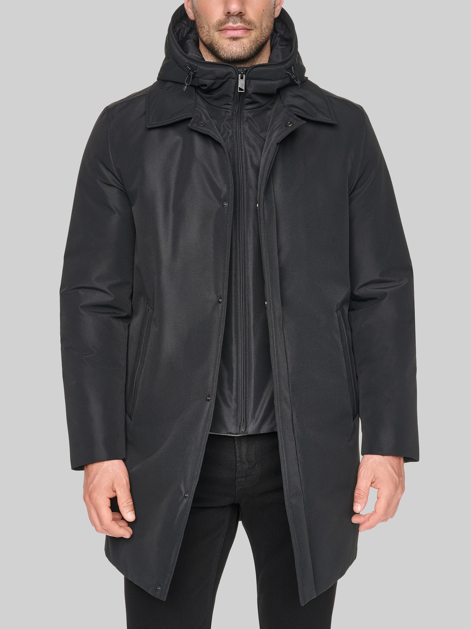 Classic Mackintosh Raincoat with Bib