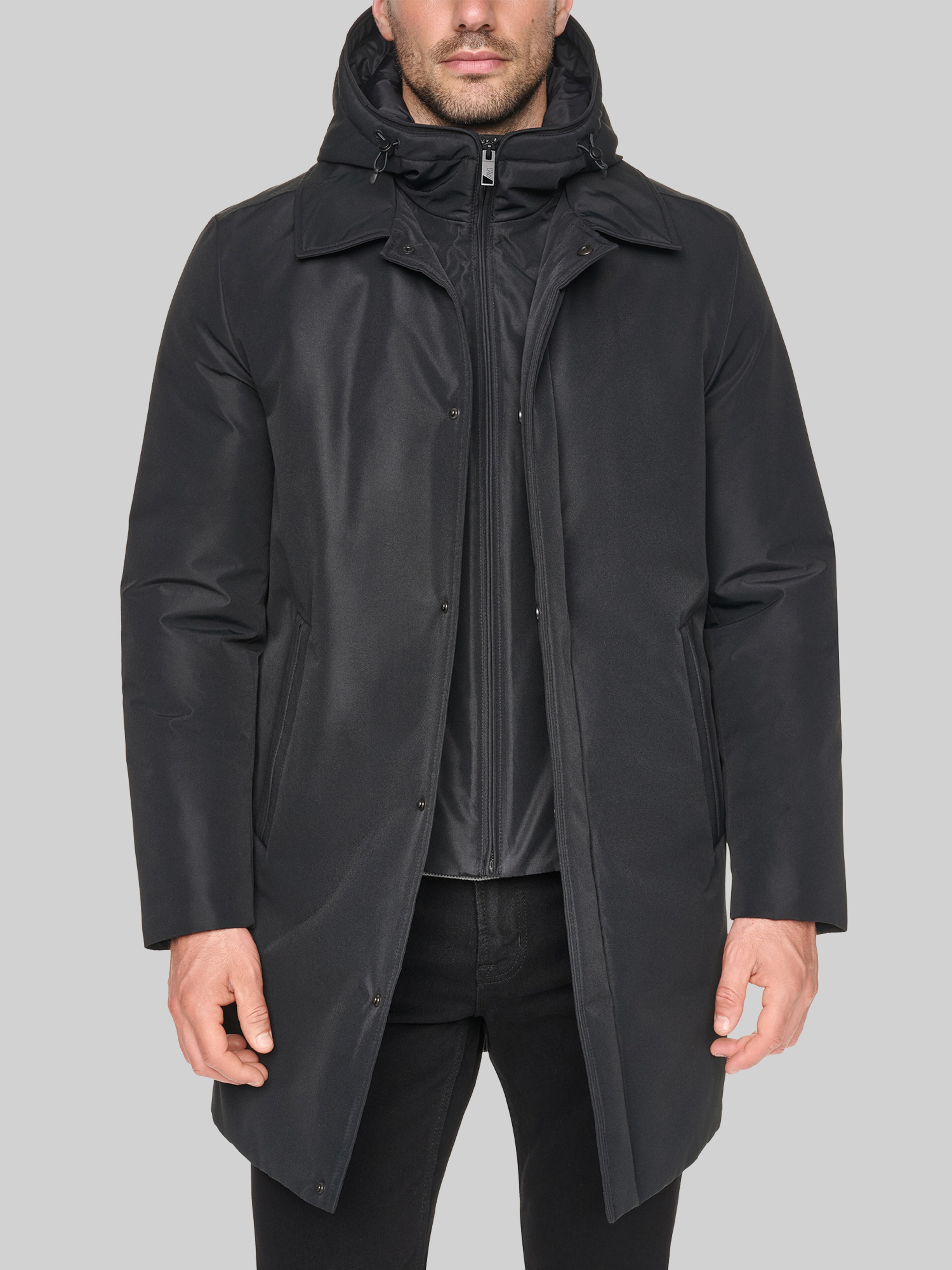 Classic Mackintosh Raincoat with Bib