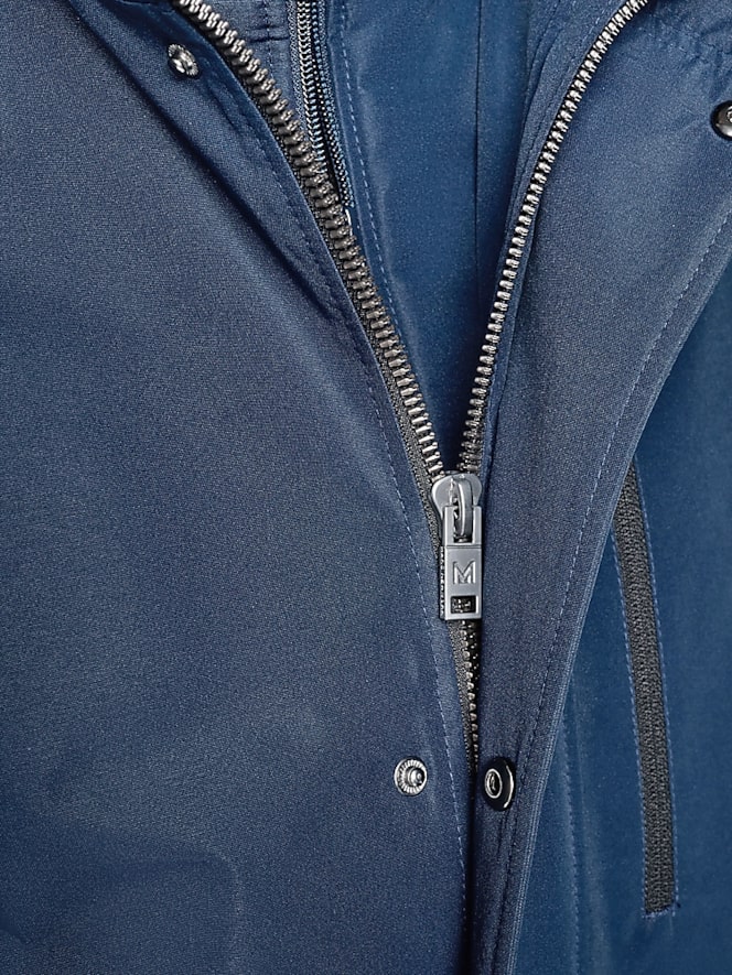 Andrew Marc Regular Fit Classic Stand Collar Raincoat